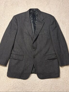 Brooks Brothers Wool Gray Herringbone Blazer Jacket 40S